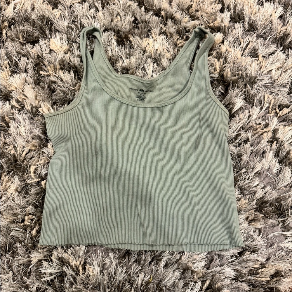 Brandy Melville Green Sheena Top